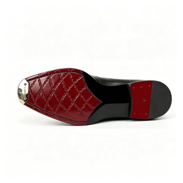 Maurice E Leather Lace-Up Derby - Black