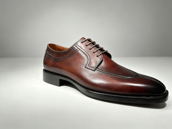 Maurice E Leather Lace-Up Derby - Brown
