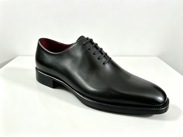Maurice E Leather Lace-Up Oxford - Black