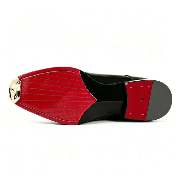Maurice E Leather Lace-Up Derby - Black