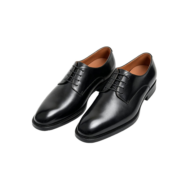 Maurice E Leather Lace-Up Derby - Black