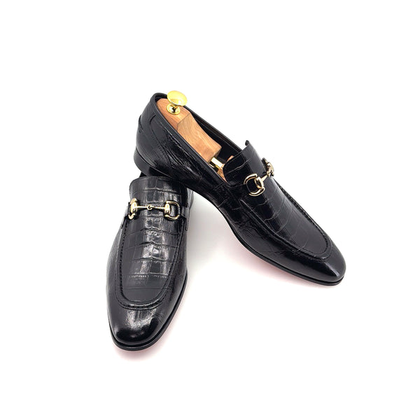 C Collection Leather Loafer - Black