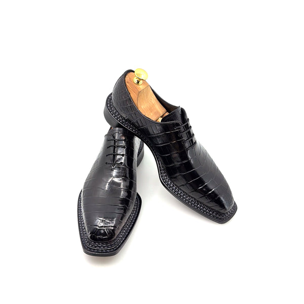Maurice Philadelphia Custom Made Alligator Oxford - Black