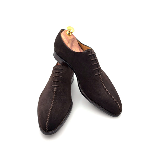 Ugo Vasare "Derrick" Suede Lace-Up Oxford Brown