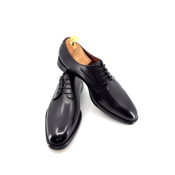Maurice E Leather Lace-Up Derby - Black