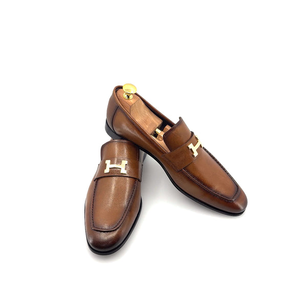C Collection Nappa Leather H Loafer - Brown