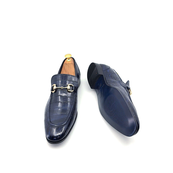 C Collection Leather Loafer - Navy