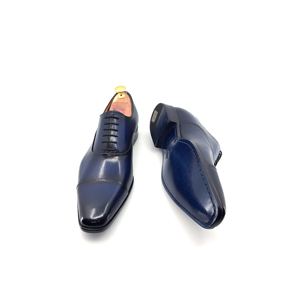 Ugo Vasare New Orleans Leather Shoes - Navy