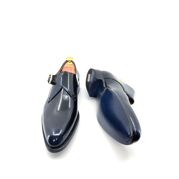 Ugo Vasare Leather Monkstrap - French/Blue