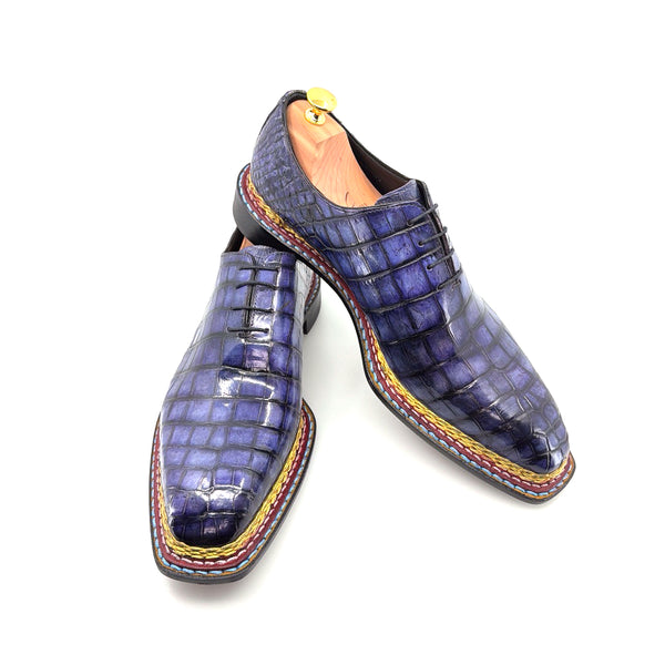 Maurice Custom Ghost Alligator Oxford - Purple Ocean