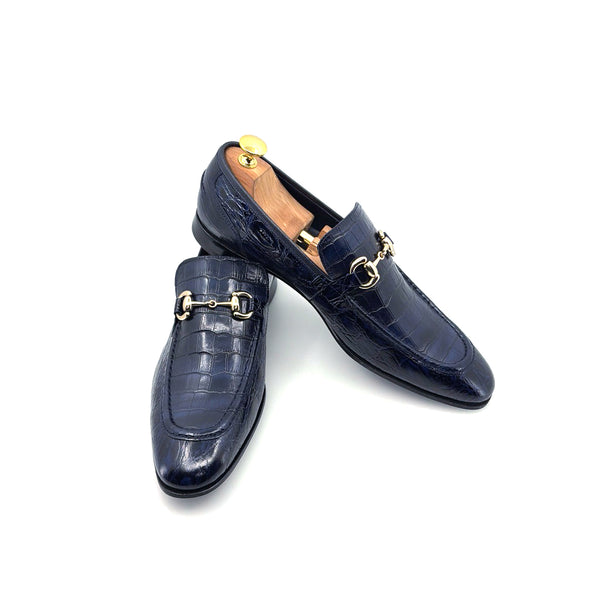 C Collection Leather Loafer - Navy