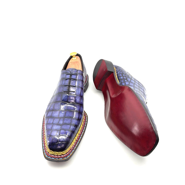 Maurice Custom Ghost Alligator Oxford - Purple Ocean