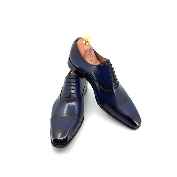Ugo Vasare New Orleans Leather Shoes - Navy