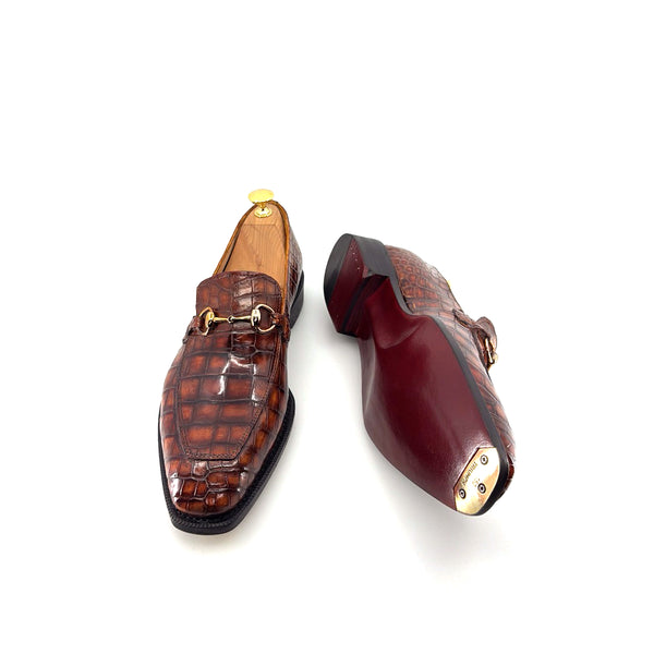 Maurice Custom Alligator Bit Loafer Collab With Mr.Sishman - Whiskey