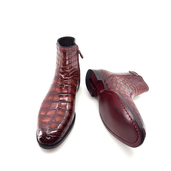 Maurice Custom Alligator Horse Heels Collab With Mr.Maximoff - Magma