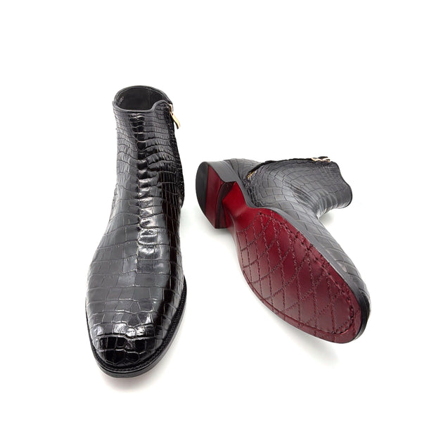 Maurice Custom Alligator Horse Heels Collab With Mr.Maximoff - Black
