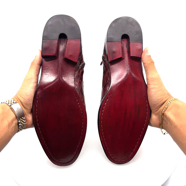Maurice Custom Alligator Horse Heels Collab With Mr.Maximoff - Magma