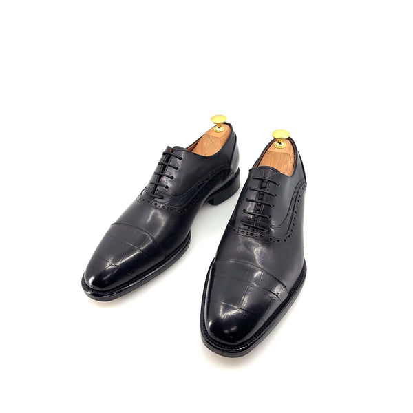 Maurice Leather Lace-Up Oxford - Black