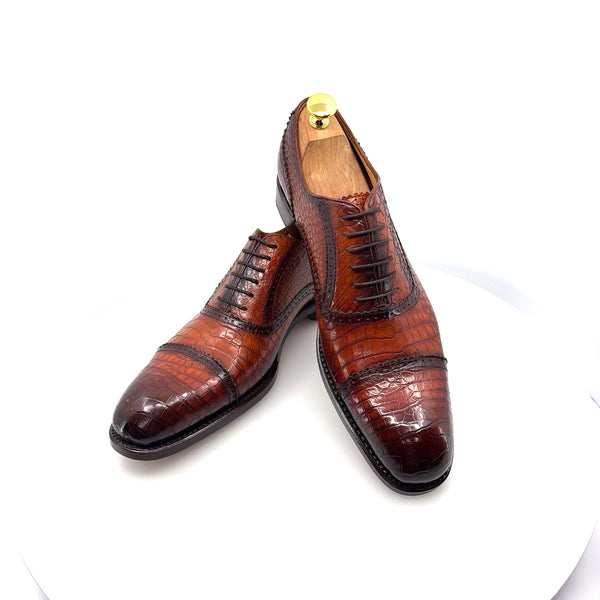 Ugo Vasare Alligator Oxford - Camel