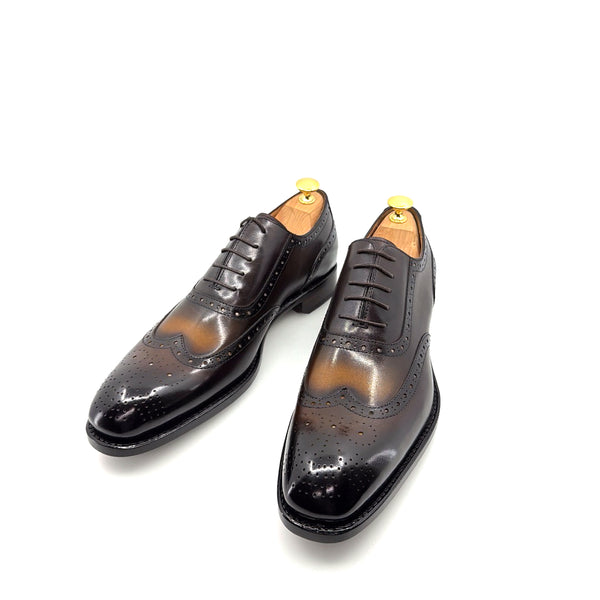 Ugo Vasare Calfskin Wingtip Oxford - Chocolate