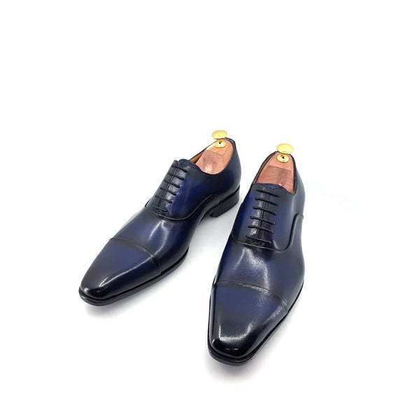 Ugo Vasare New Orleans Leather Shoes - Navy