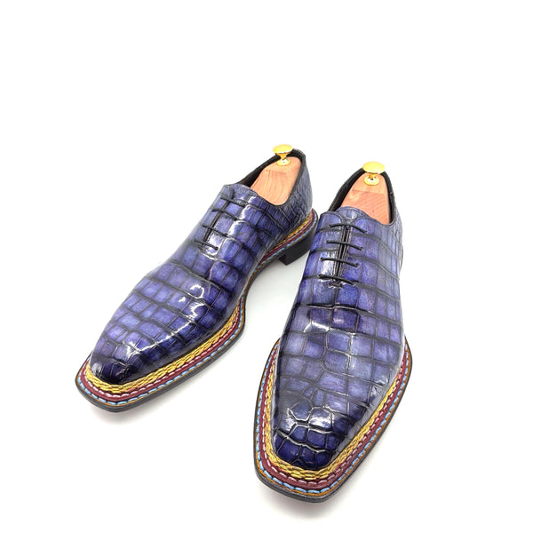 Maurice Custom Ghost Alligator Oxford - Purple Ocean