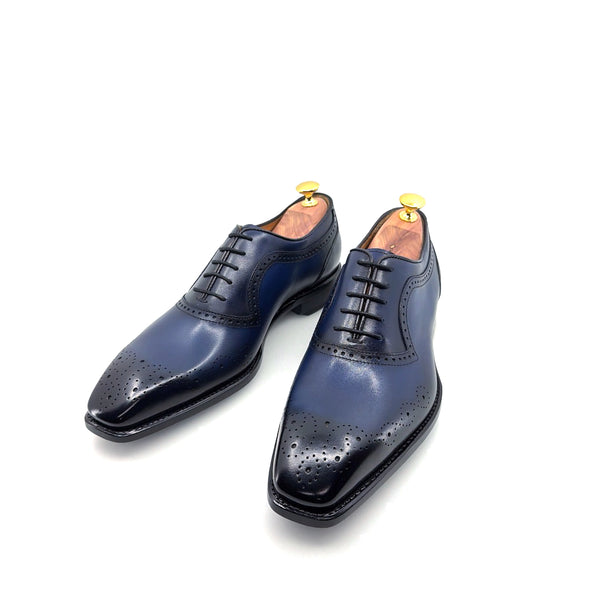 Ugo Vasare Zion Calfskin Oxford - Navy