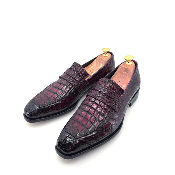 Maurice Mirage Custom Made Alligator Loafer - Aubergine