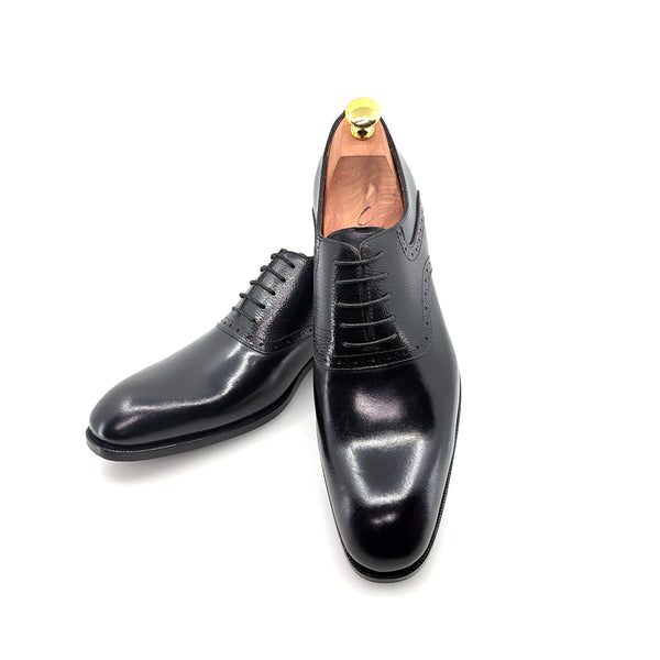Ugo Vasare Leather Lace-Up Oxford - Black