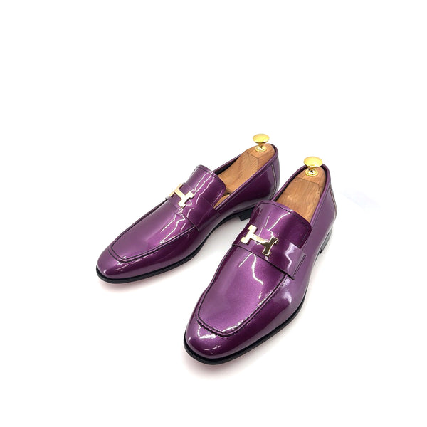 C Collection Patent Leather H Loafer - Purple