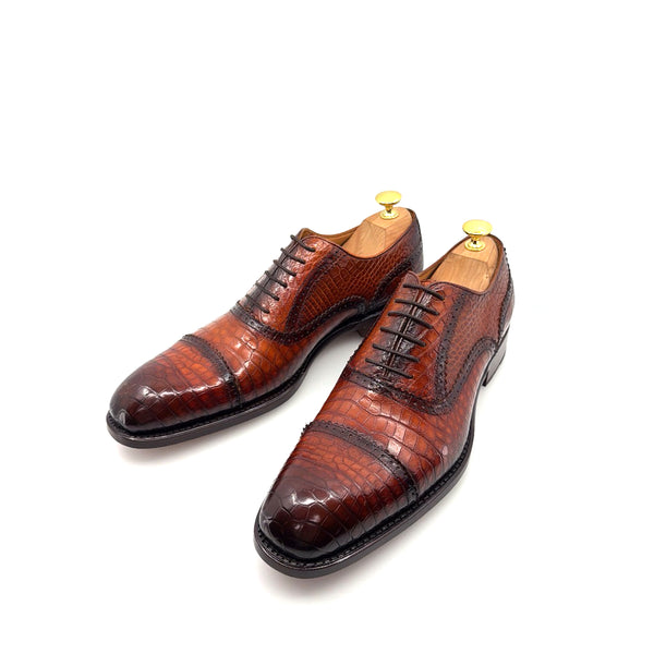 Ugo Vasare Alligator Oxford - Camel