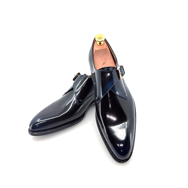 Ugo Vasare Leather Monkstrap - French/Blue