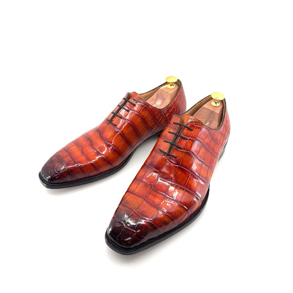 Maurice Custom Alligator Lace-Up Collab with Mr. Maximoff 3.0 - Magma