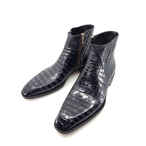 Maurice Custom Alligator Horse Heels Collab With Mr. Lewis - Dark Gray