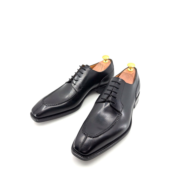 Ugo Vasare "Norman" Calfskin Lace-Up Split-Toe Oxford - Black