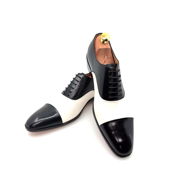Ugo Vasare Vegas Leather Shoes - Black/Cream