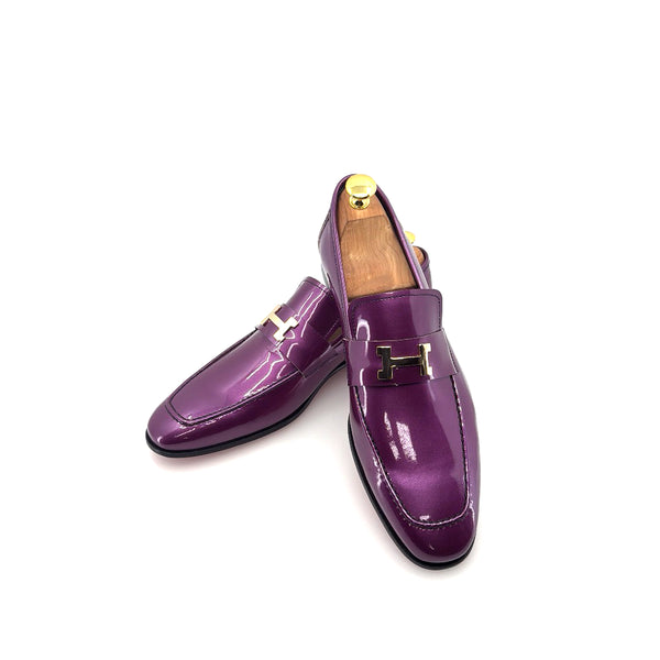 C Collection Patent Leather H Loafer - Purple
