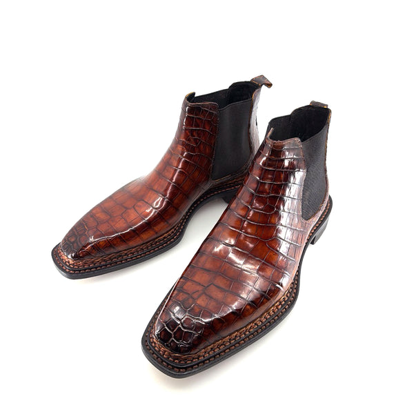 Maurice New York Custom Alligator Boot - Chocolate