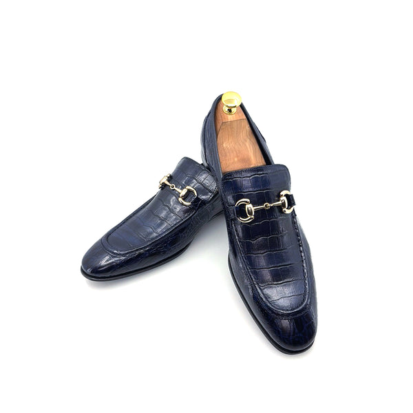 C Collection Leather Loafer - Navy