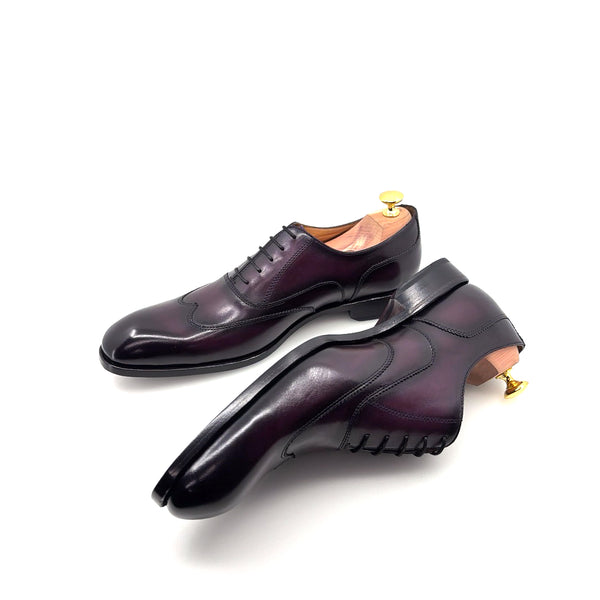 Ugo Vasare Leather Wingtip Oxford - Purple
