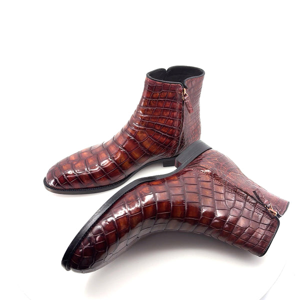 Maurice Custom Alligator Horse Heels Collab With Mr.Maximoff - Magma