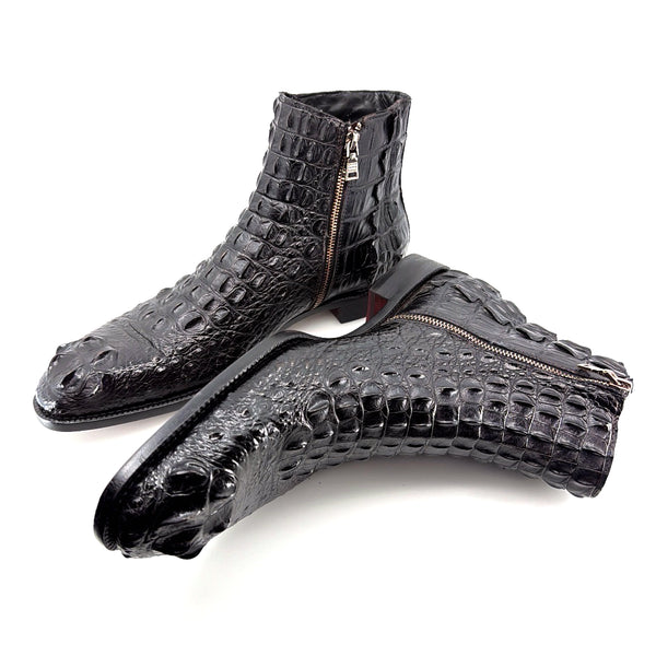 Maurice El Paso Hornback Custom Made Alligator Boot Black