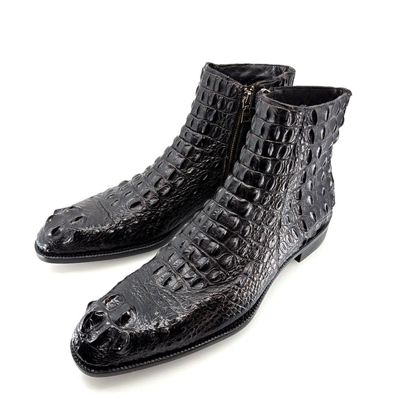 Maurice El Paso Hornback Custom Made Alligator Boot Black