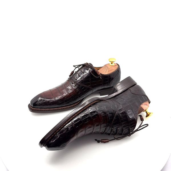 Mezlan Crocodile Oxford - Sport/Brown