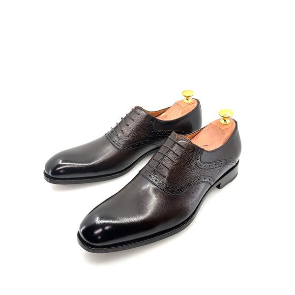 Ugo Vasare Leather Lace-Up Oxford - Dark/Brown