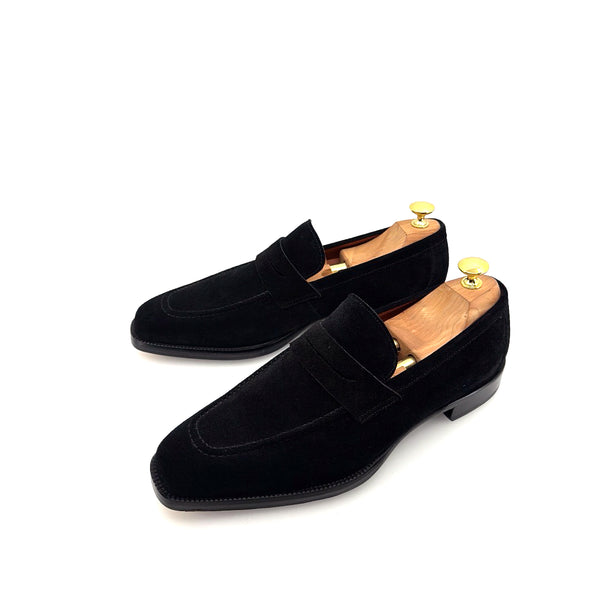 Maurice E Suede Penny Loafer - Black