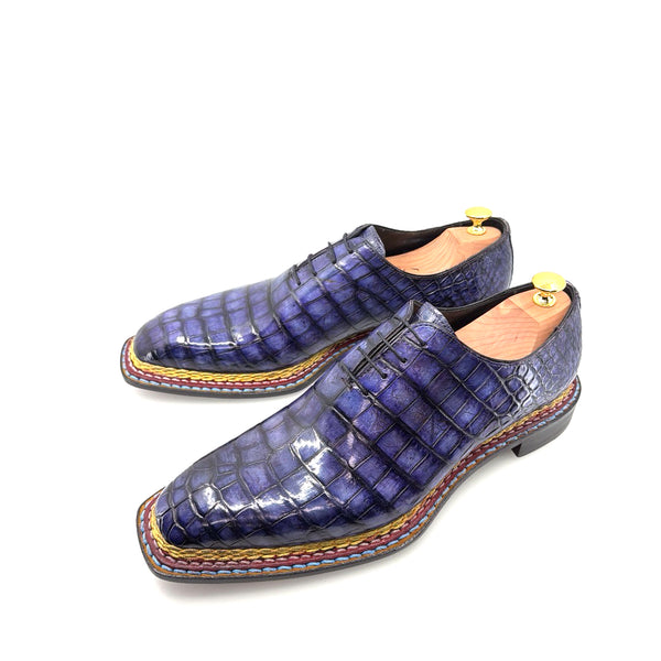 Maurice Custom Ghost Alligator Oxford - Purple Ocean