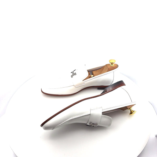 C Collection Patent Leather H Loafer - White