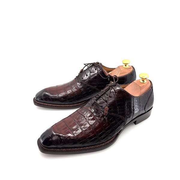 Mezlan Crocodile Oxford - Sport/Brown