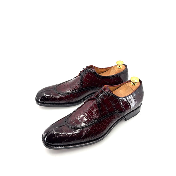 Ugo Vasare Jayden Alligator Shoe - Burgundy